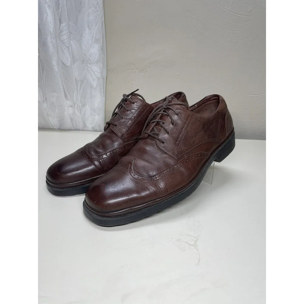 Nunn Bush Mens Size 10,5 M Brown Genuine Leather Shoes # 84058-200 Lace Up